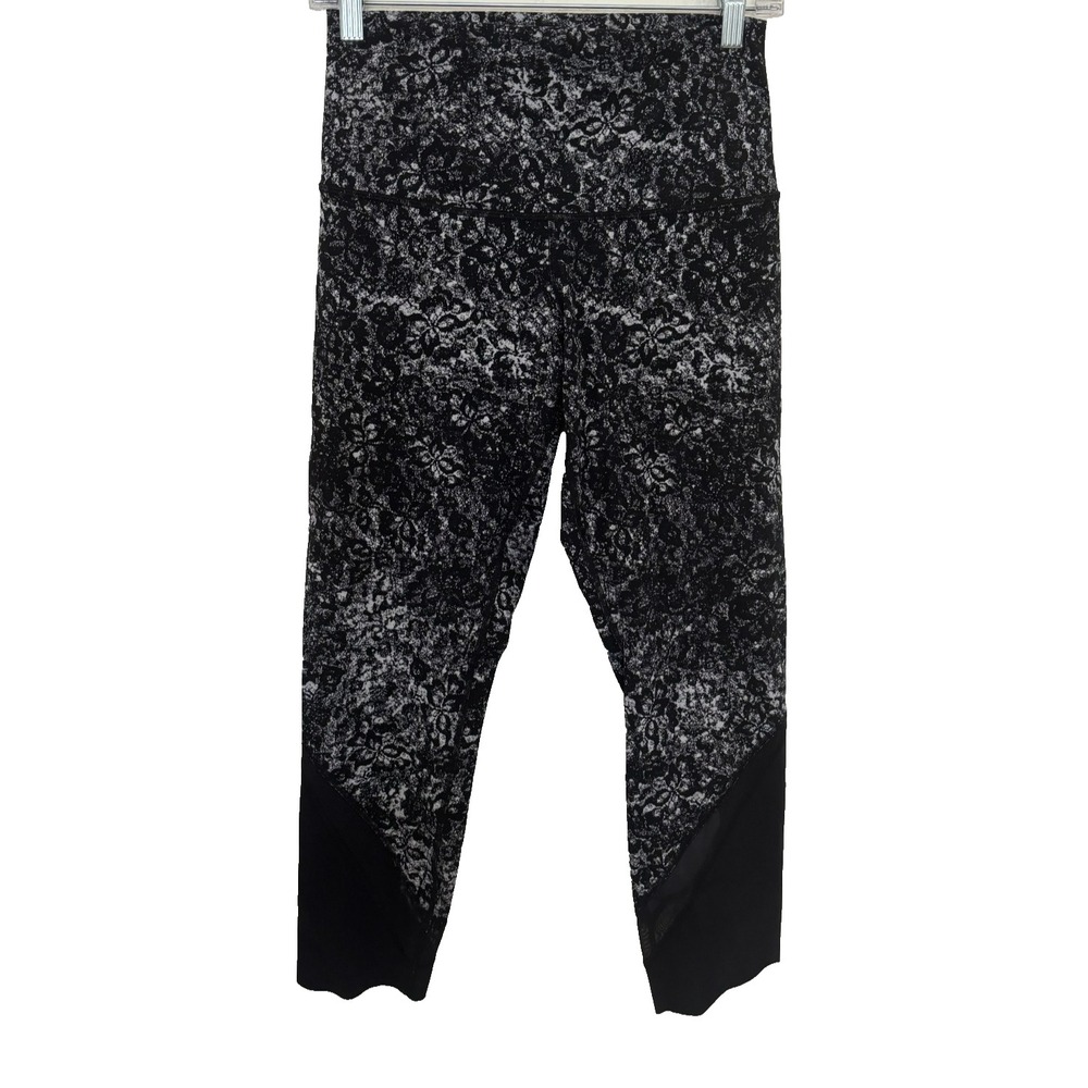 Lululemon Wunder Under Crop Legging Hi-Rise Roll Down Scallop 26 IN Waist GYM